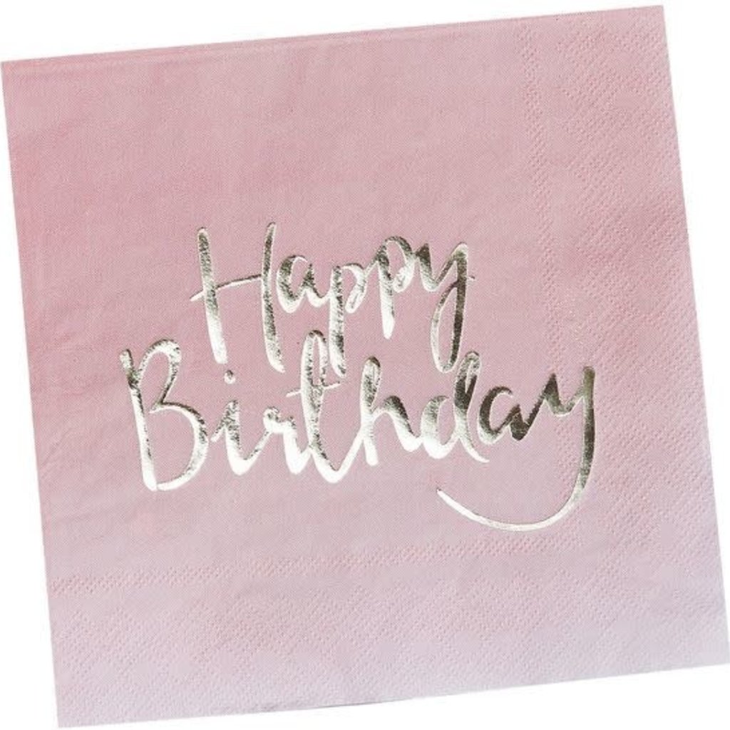 Ginger Ray Pick & Mix - Happy Birthday servetten (20st.)