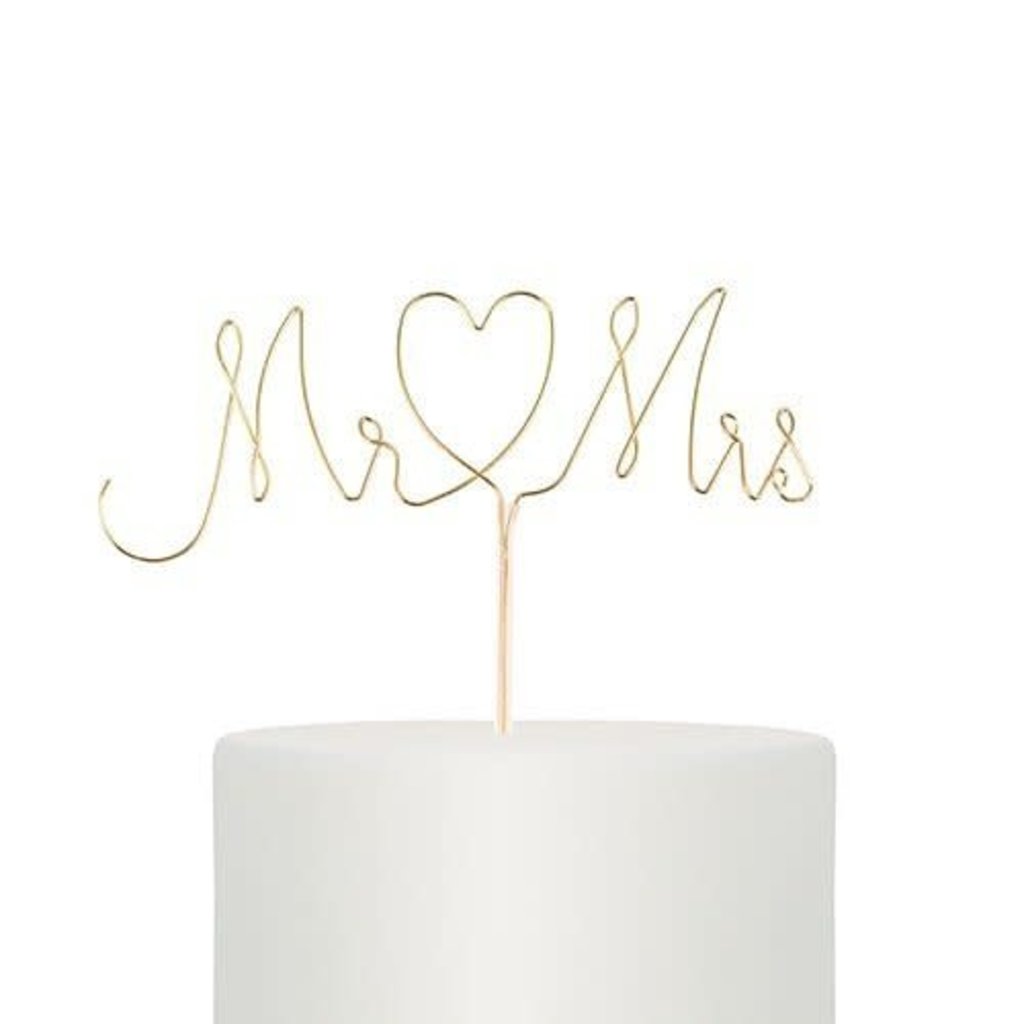 Mr & Mrs cake topper