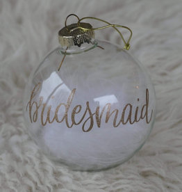 The Wedding & Party Shop Kerstbal - Bridesmaid (goud)