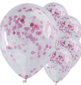 Ginger Ray Roze confetti ballonnen  (30cm)