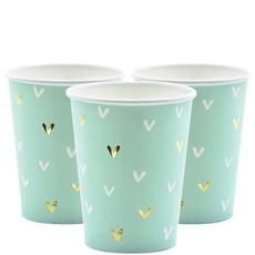 Partydeco Little Star drinkbekers - mint