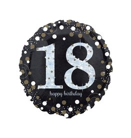 Sempertex Glitter Happy Birthday 18 - Folieballon