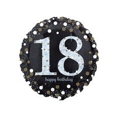 Sempertex Glitter Happy Birthday 18 - Folieballon (45cm)