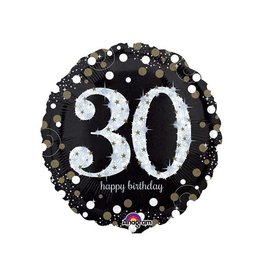Sempertex Glitter Happy Birthday 30 - Folieballon