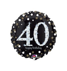 Sempertex Glitter Happy Birthday 40  - Folieballon