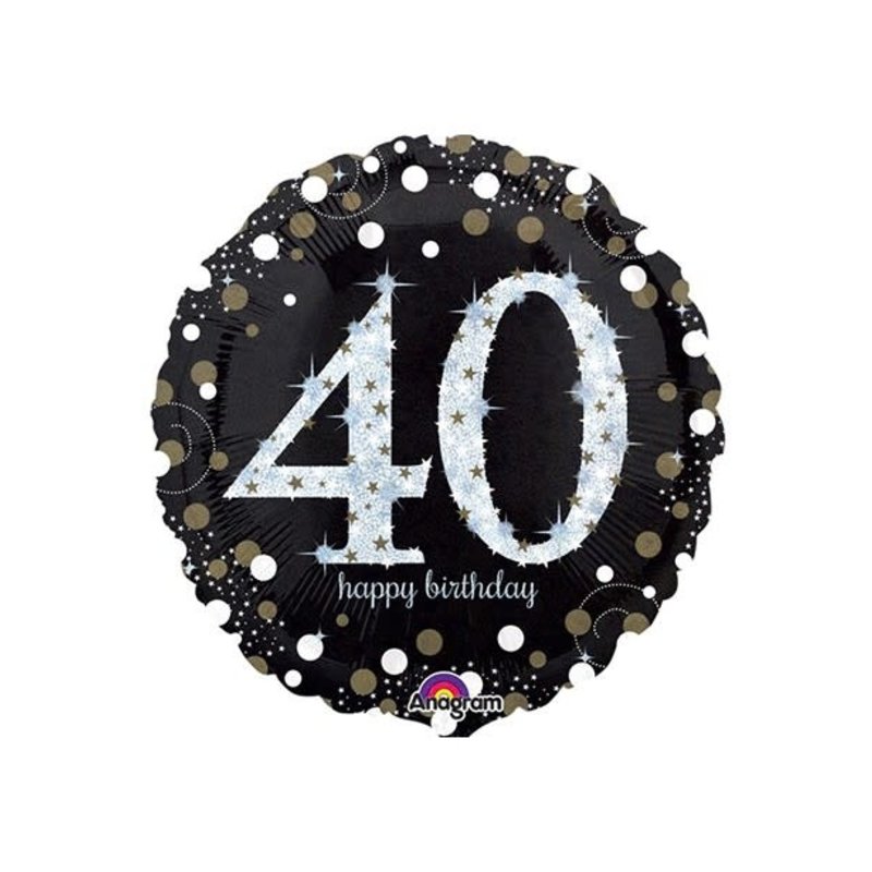 Sempertex Glitter Happy Birthday 40  - Folieballon