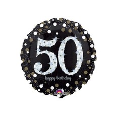 Sempertex Glitter Happy Birthday 50 - Folieballon (45cm)