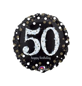 Sempertex Glitter Happy Birthday 50 - Folieballon