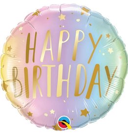 Happy Birthday Pastel - Folieballon (45cm)