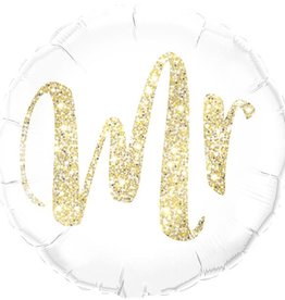 Qualatex Gold Glitter Mr - Folieballon (45cm)