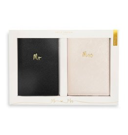 Katie Loxton Paspoort hoezen set - Mr & Mrs