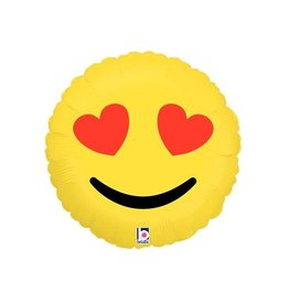 Emoji heart eyes - Folieballon (45cm)