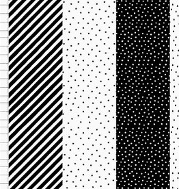 Partydeco Geschenkpapier - Black & White mix (68.5x100cm)