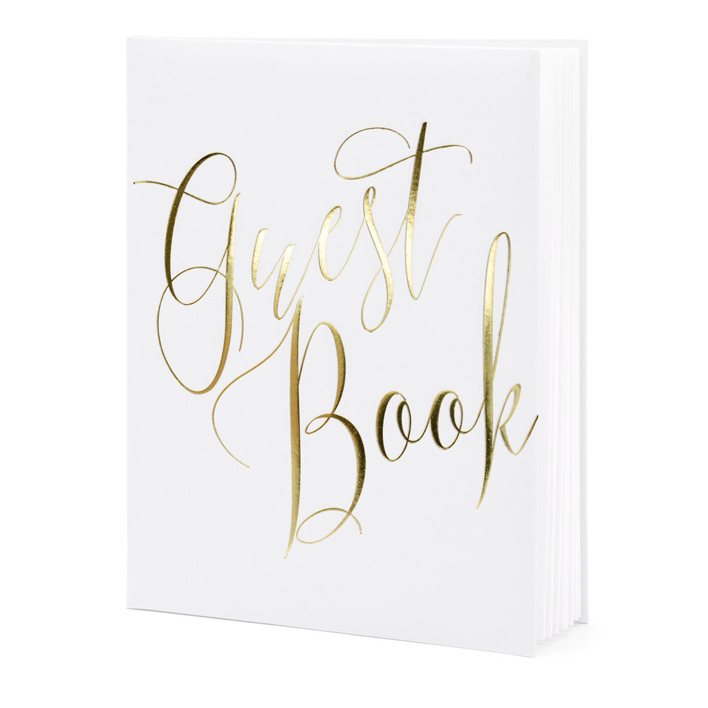 Partydeco Gastenboek (20x24.5cm) - Goud