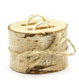 Partydeco Wooden ring bearer