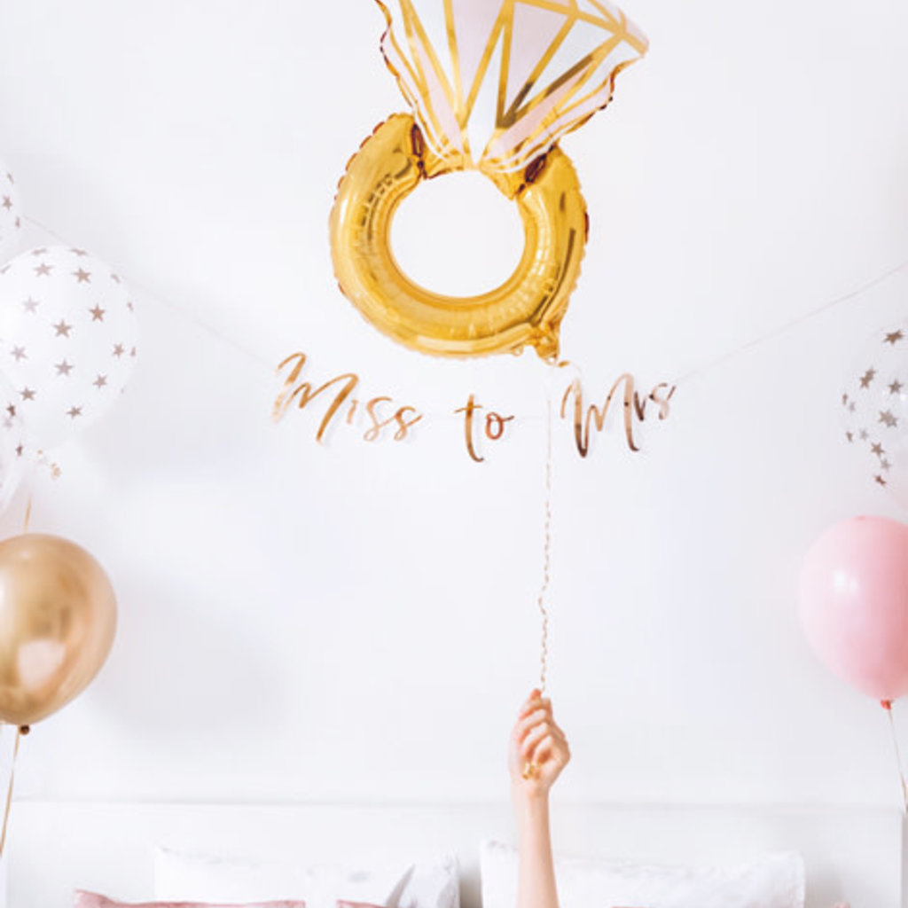 Partydeco Ring - folieballon (53x40cm)