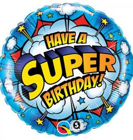 Qualatex Have a super birthday! - Folieballon (45cm)