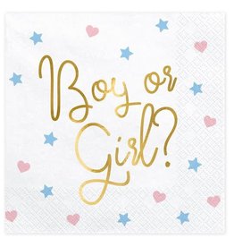 Partydeco Servetten Boy or Girl? (20st)