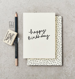 Katie Leamon Wenskaart - Happy Bday Handwritten