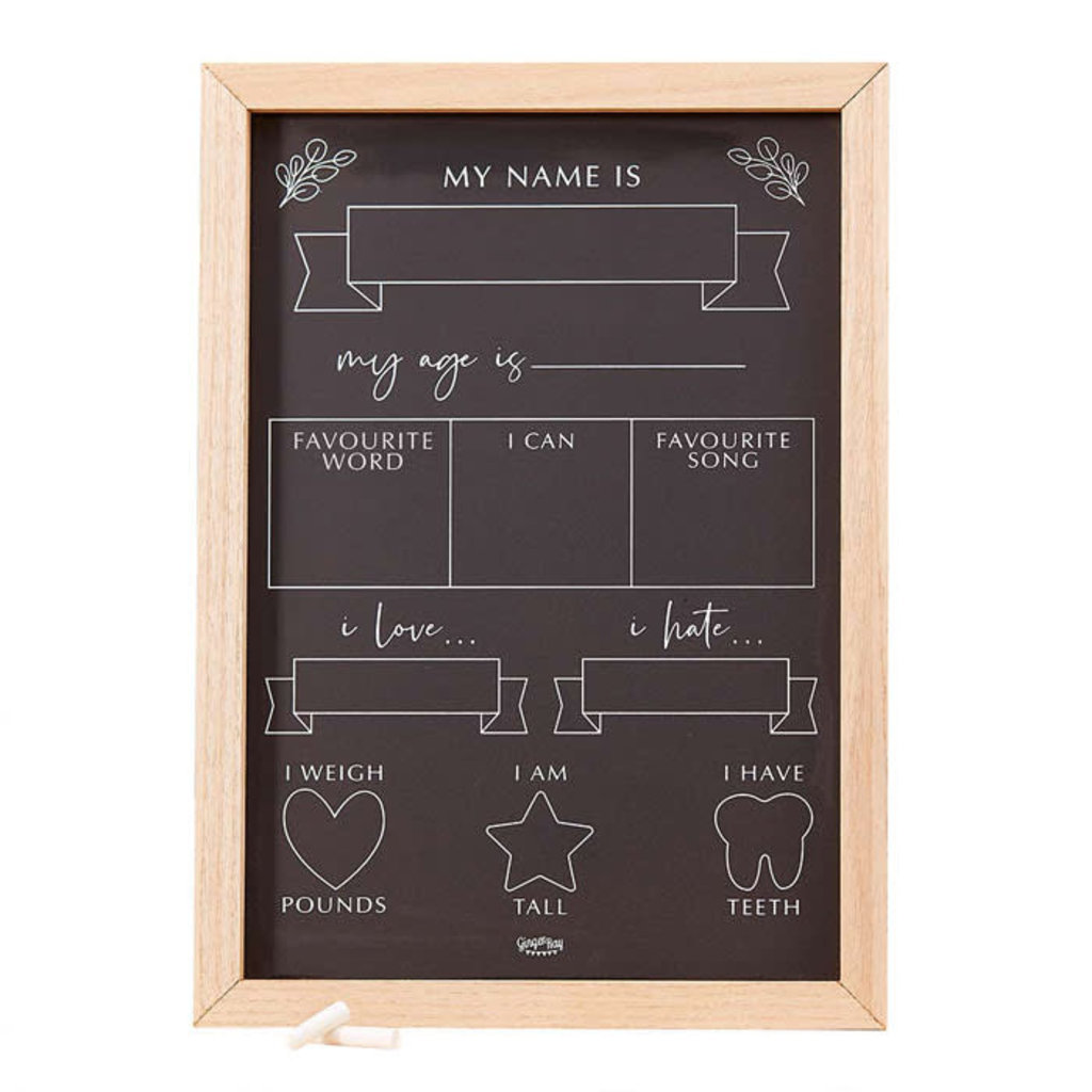 Ginger Ray Botanical baby - Milestone krijtbord