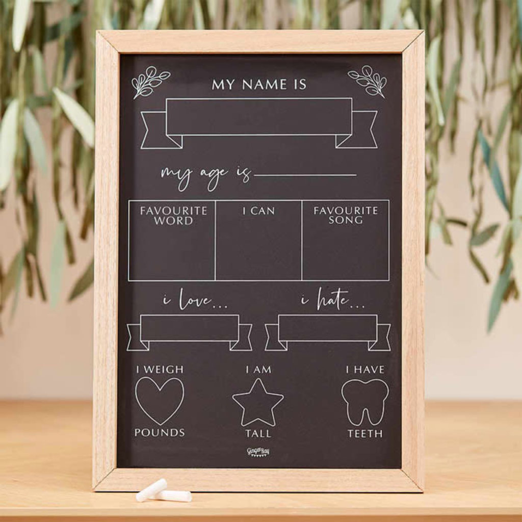 Ginger Ray Botanical baby - Milestone krijtbord