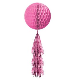 Honeycomb bal met tasselslinger (Pink)