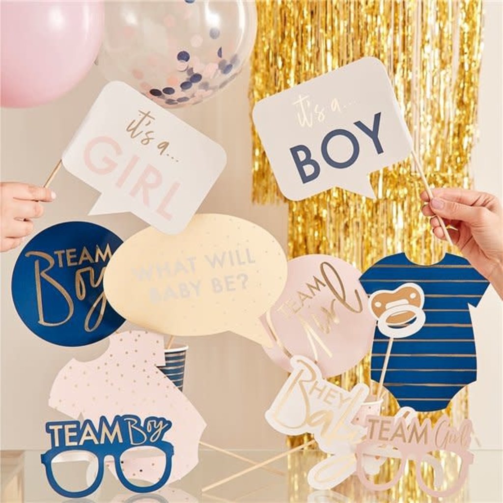 Ginger Ray Gender Reveal - Photobooth props