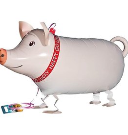 Qualatex Pet Walker - Folieballon - Mr. Pig (25"/64cm)