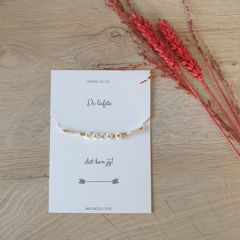 The Wedding & Party Shop Armband - De liefste mama dat ben jij!