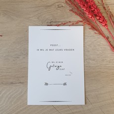 The Wedding & Party Shop Kraskaart - Wil je mijn getuige zijn?