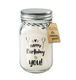 Paper Dreams Black & White scented candle - Happy Birthday