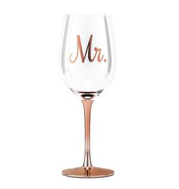 Weddingstar Rose Gold Wijnglas Mr