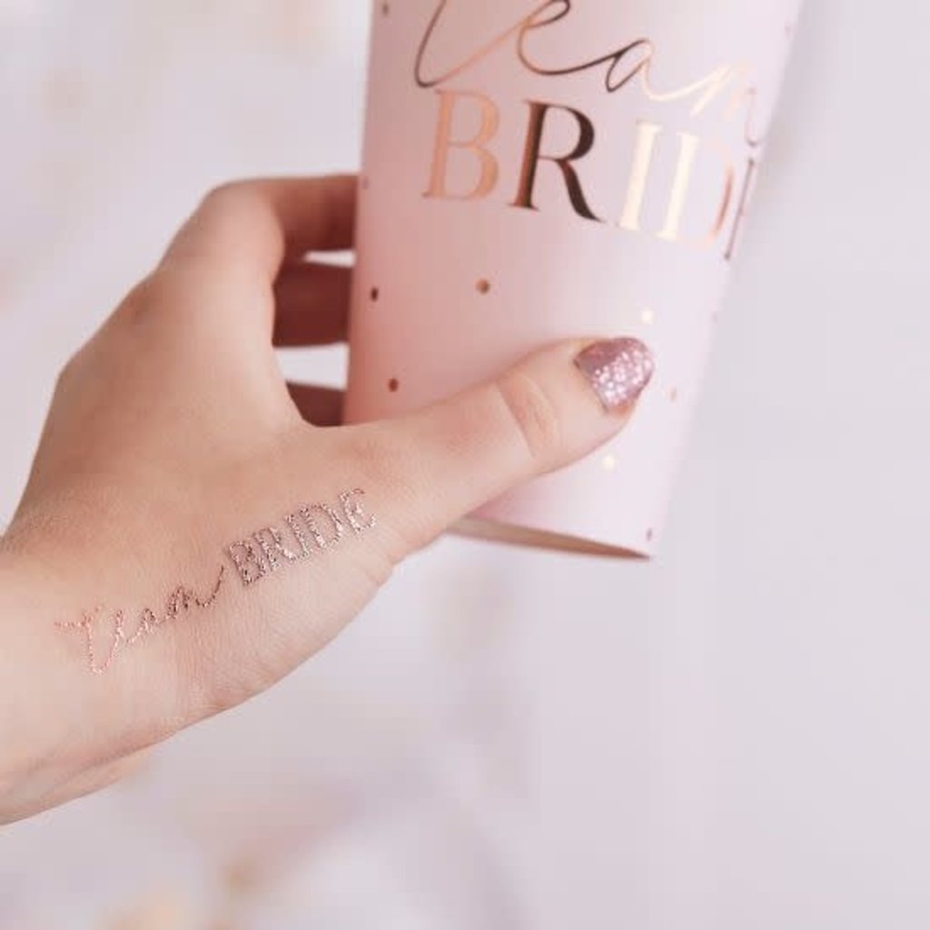 Ginger Ray Team Bride rose gold tattoo (16x)