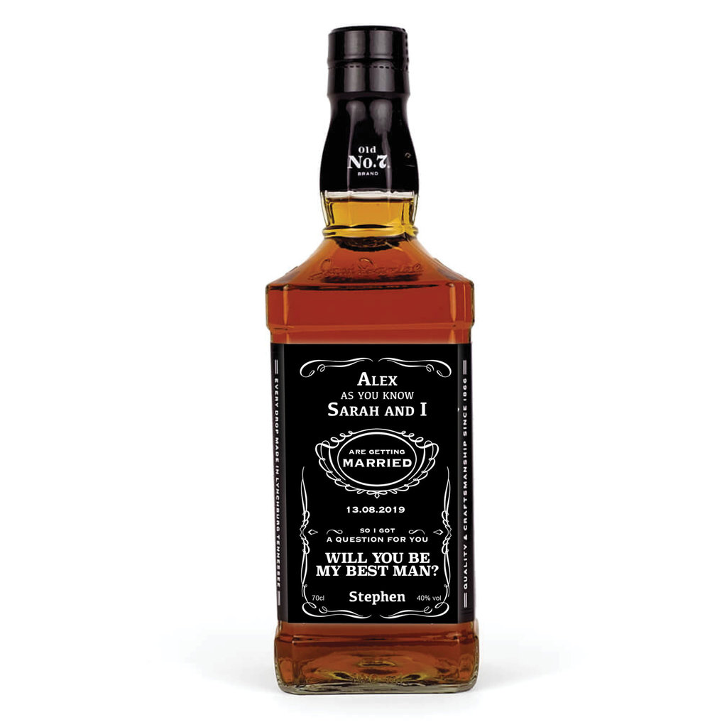 The Wedding & Party Shop Jack Daniels 70cl - Will you be my Best Man?