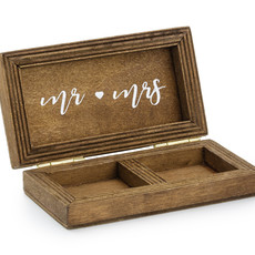 Partydeco Wedding Ring Box (hout)