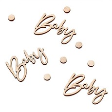 Ginger Ray Botanical Baby | Houten baby tafelconfetti