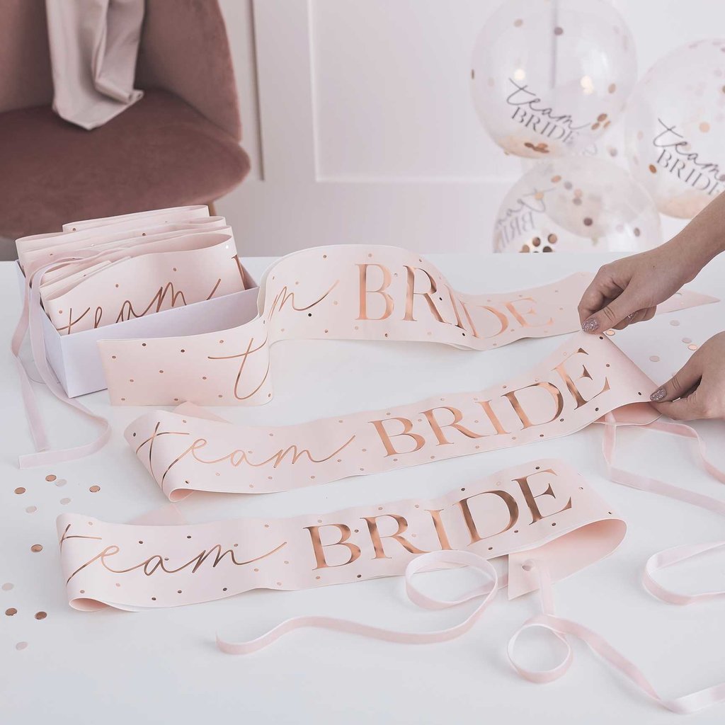 Ginger Ray Blush hen | Team Bride sjerpen (6stuks)