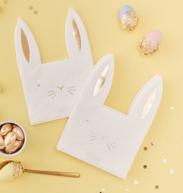 Ginger Ray Easter Bunny - Papieren servetten (16stuks)