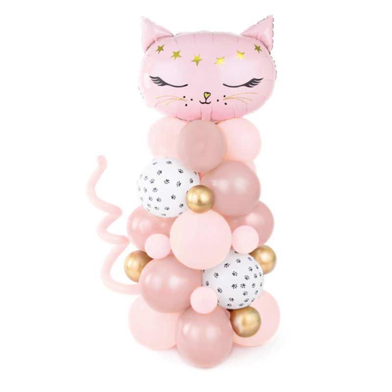 Partydeco Ballonboeket Kat , roze