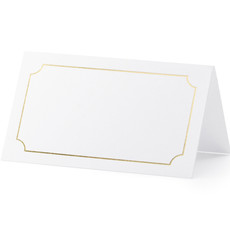 Partydeco Naamkaarten - Gold frame (10st.)