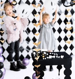 Partydeco Halloween slinger - Vleermuizen (goud)