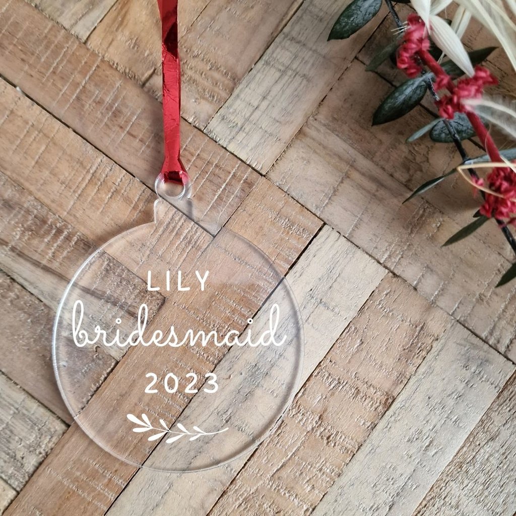 The Wedding & Party Shop Kerstbal plexiglas - Bridesmaid