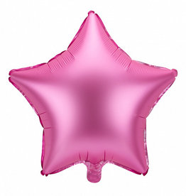 Partydeco Folieballon - Ster (roze) 48cm
