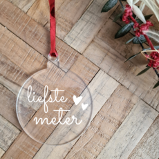 The Wedding & Party Shop Kerstbal plexiglas - Liefste meter