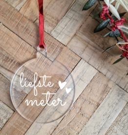 The Wedding & Party Shop Kerstbal plexiglas - Liefste meter