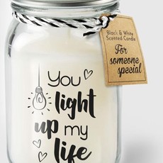 Paper Dreams Black & White scented candle - You light up my life