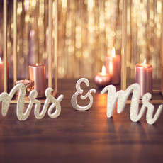 Partydeco Mr & Mrs letters