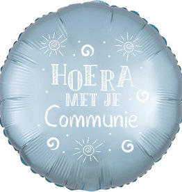 Sempertex Communie - Folieballon (45cm) - Satin Luxe Blue