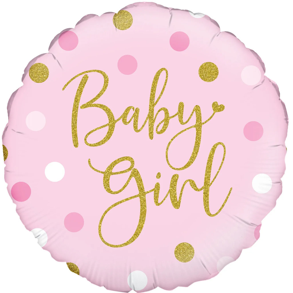 OaktreeUK Folieballon - Sparkling Baby Girl (45 cm)