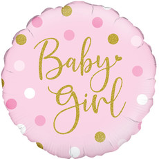 OaktreeUK Folieballon - Sparkling Baby Girl (45 cm)